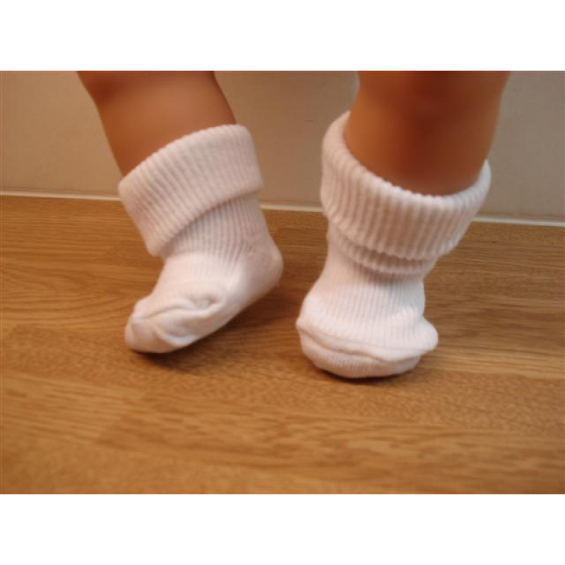 sokjes met omslag wit